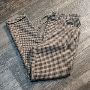 H&M Women's M Plaid Slim Fit Cuffed Trouser Pants